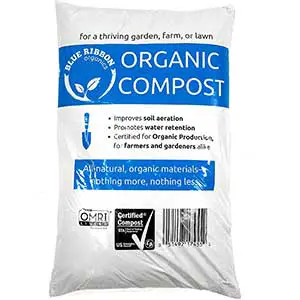Blue Ribbon Organic Compost for Flower Beds | 35 lbs