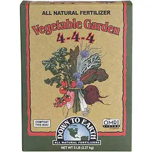 Down to Earth Organic Fertilizer for Green Beans | 4-4-4