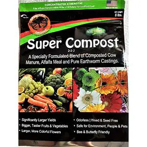Super Compost for Flower Beds | 2-2-2 | 8 lbs. Makes 40 lbs.