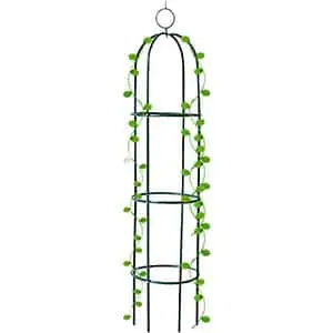 Tower Obelisk Garden Trellis for Cucumbers | 6.3’ | Lightweight