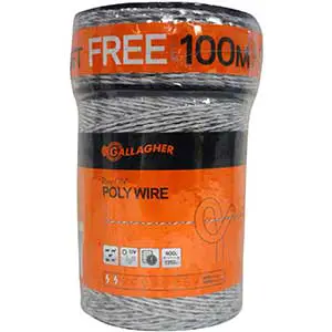 Gallagher Electric Fence Poly Wire | 1312 Ft Plus Free 328 Ft