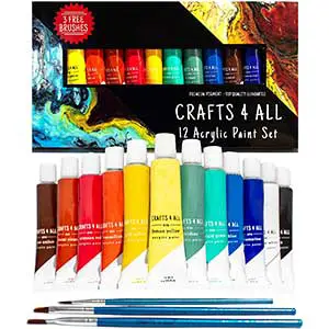 Crafts 4 All Acrylic Paint for Outdoor Ceramic Pots | 12 Pack