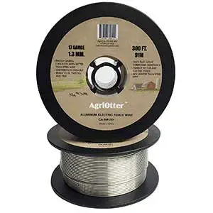 AgriOtter Aluminum Electric Fence Wire | 300 feet(91M) 17 Gauge